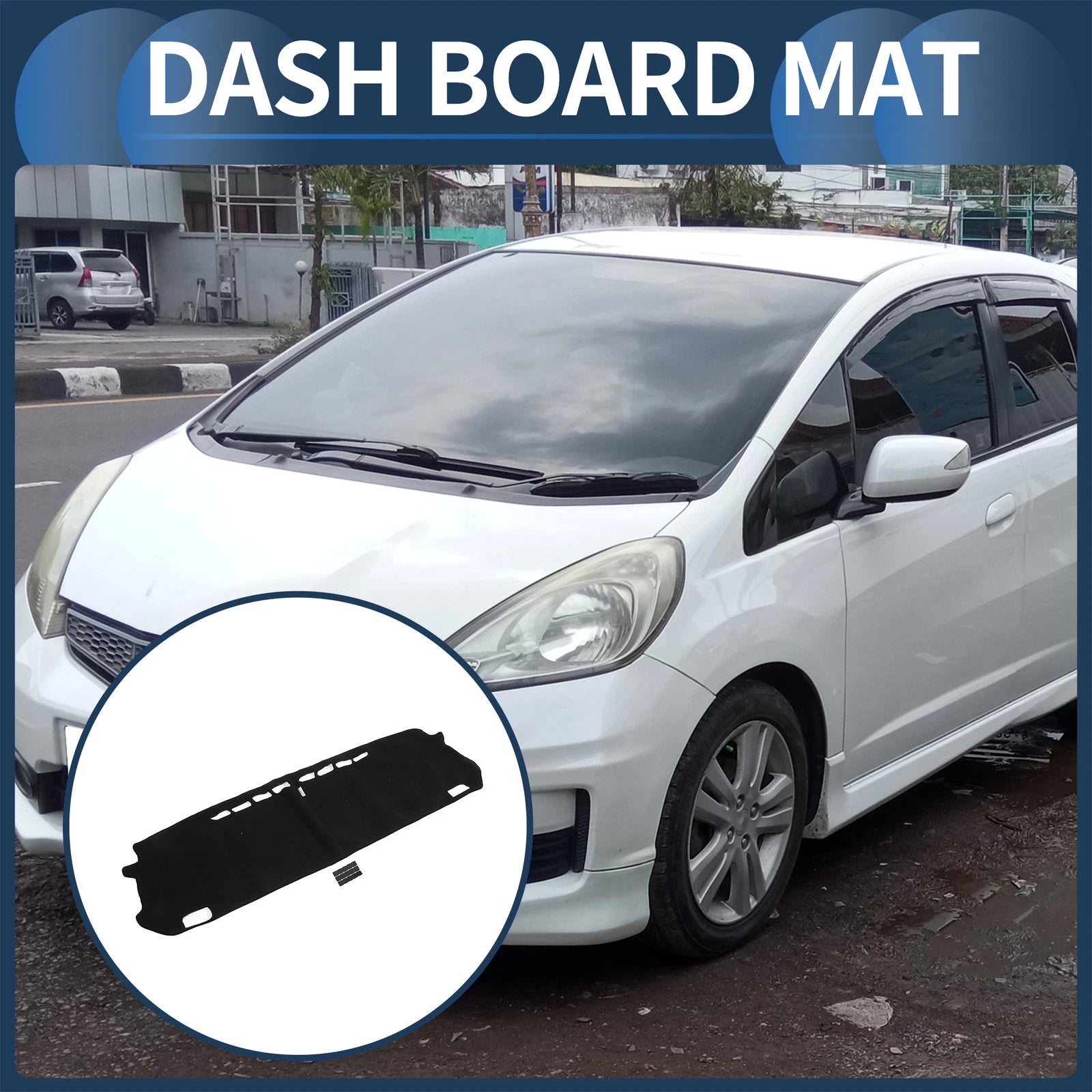 Dashboard Dash Cover Mat for Honda Fit (2020–2024) Black Set of 1