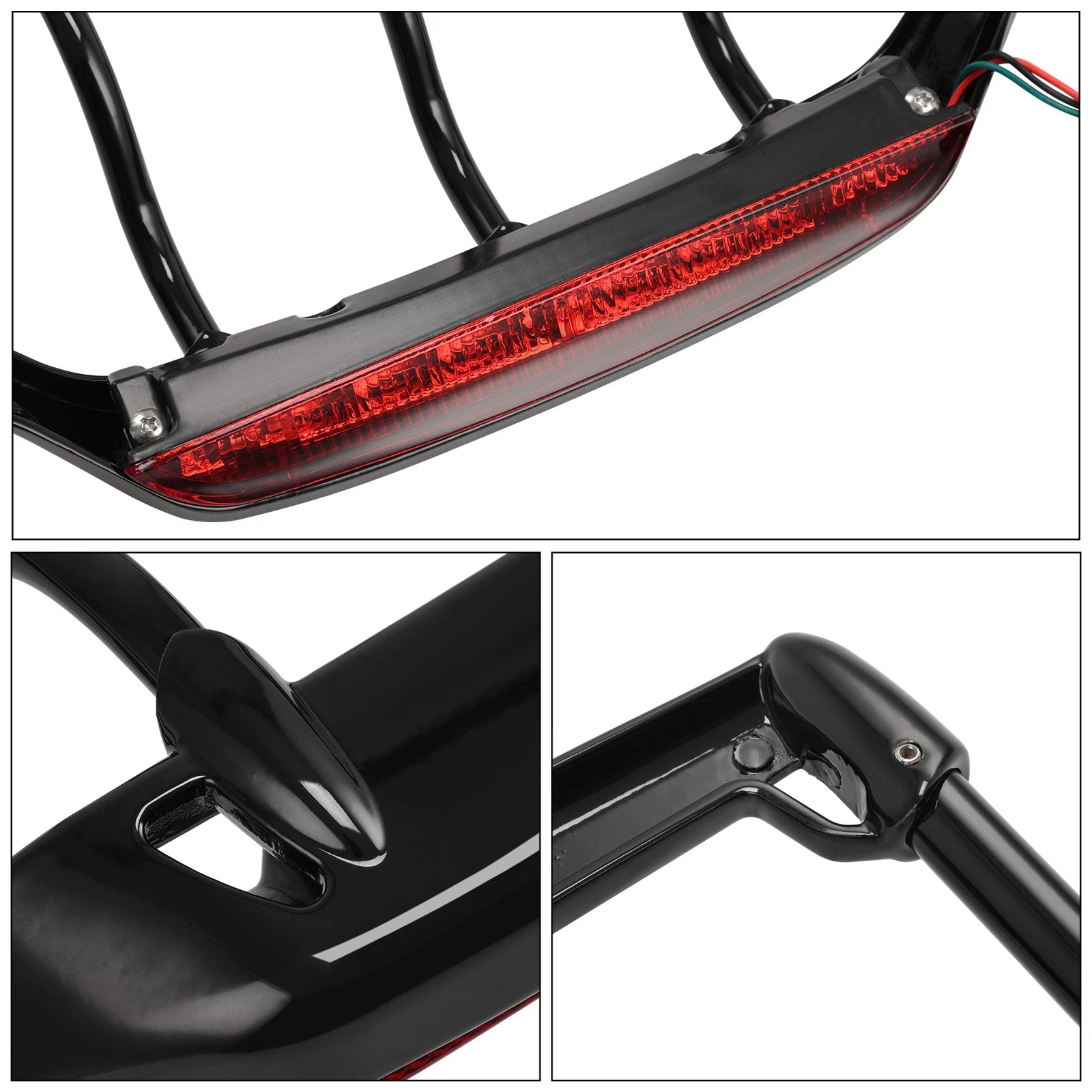 LED Light Trunk Luggage Rack for Harley Touring Road King (1993–2013)