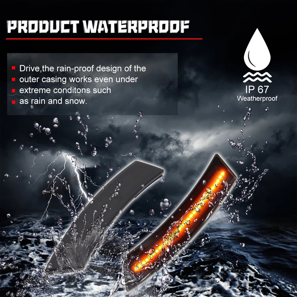 Smoked Amber LED Front Side Marker Lights for Mercury Milan (2010–2012)