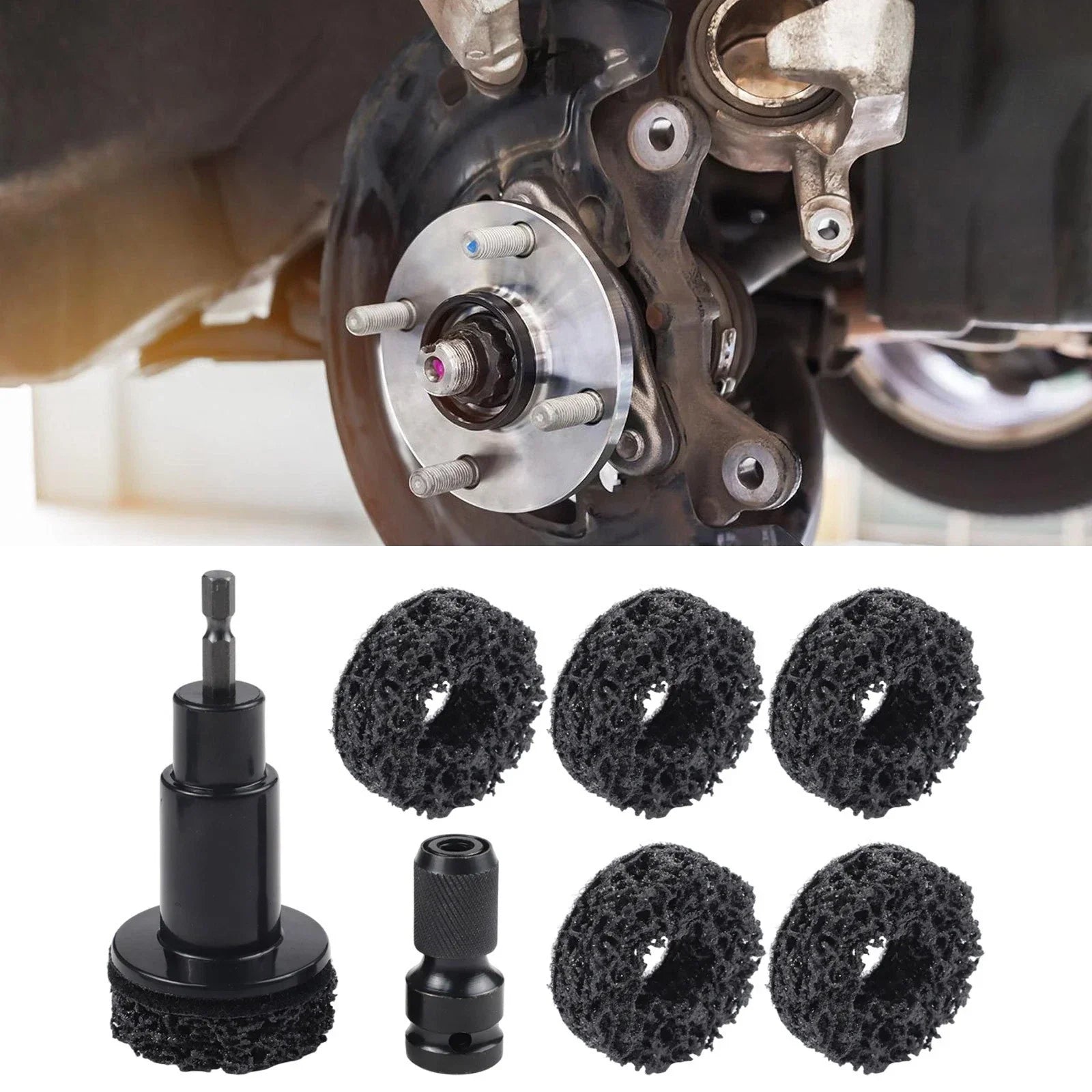 8pcs Rust Removal Tools for Brake Discs and Hub Shafts