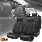 Set of 2 Universal Seat Cover Cushions for Touring Series Black