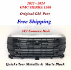 Front Upper Grille for GMC Sierra 1500 (2022–2024) #63 Quicksilver Metallic