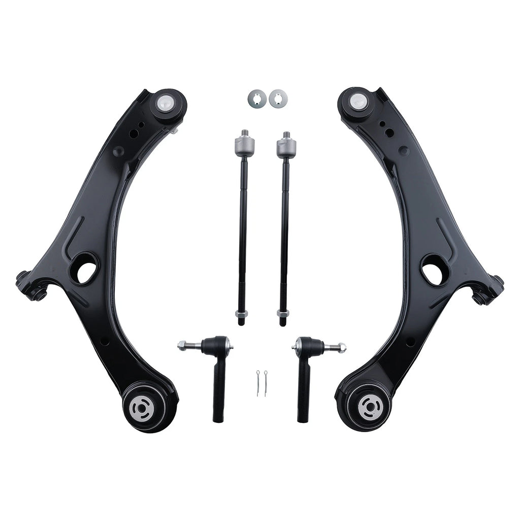 6x Front Lower Control Arms Tie Rods Kit for Chrysler Town & Country (2008–2010)