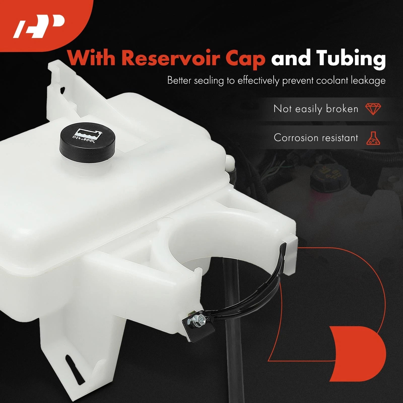 Engine Coolant Reservoir with Cap & Hose for Chevrolet Trailblazer (2002-2009)