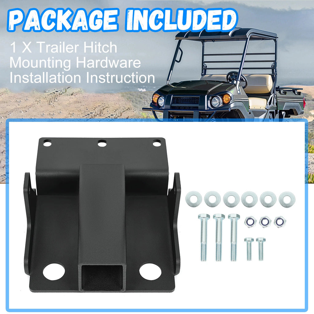2" Receiver Rear Trailer Hitch Mount Bracket for Kawasaki Mule 600/610/SX (2007–2023)
