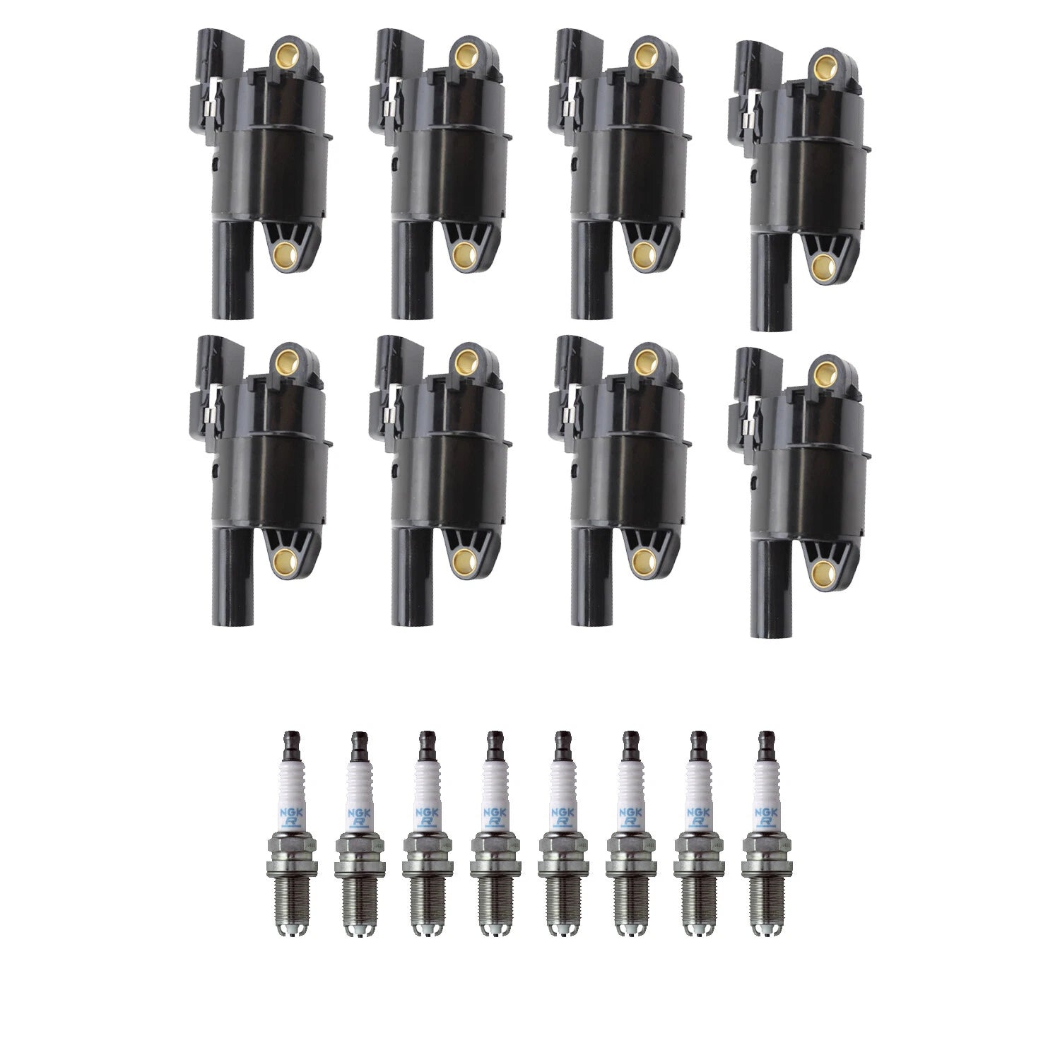 Set of 8 Ignition Coils & NGK Spark Plugs for Savana 1500 5.3 V8 (2003–2014)