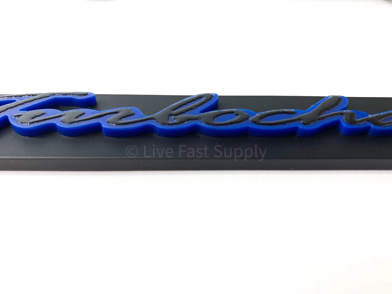 Matte Black Premium License Plate Frame with Blue Outline for Honda (2000–2010)