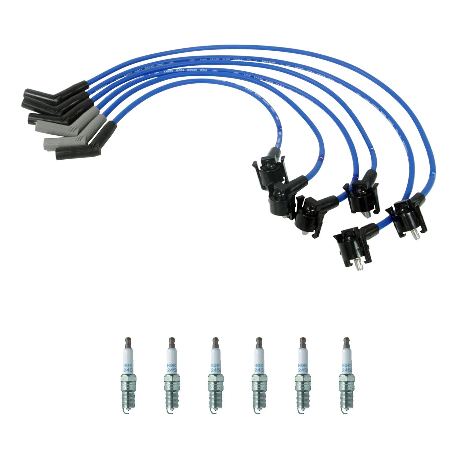 NGK Wire Set & 6 Laser Platinum Spark Plugs for Ford Ranger Mazda B3000 (1998–2009)