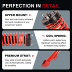 Pair Red Front Struts with Coil Springs for Dodge Charger 2006-2010