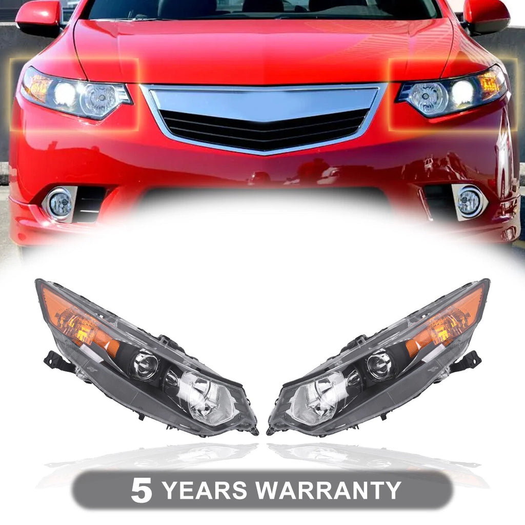 Set of 2 Headlights for Acura TSX (2009–2014)