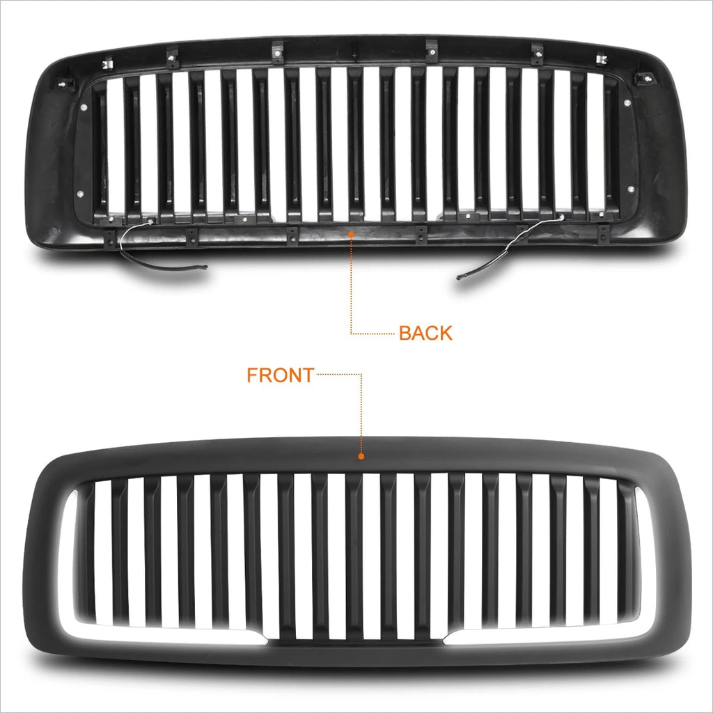 Front Bumper Grille with LED DRL for Dodge Ram (2002–2005)