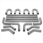 16-Piece Exhaust Pipe Kit for 2.5" OD (Straight, 45°, 90°, U-Bend)