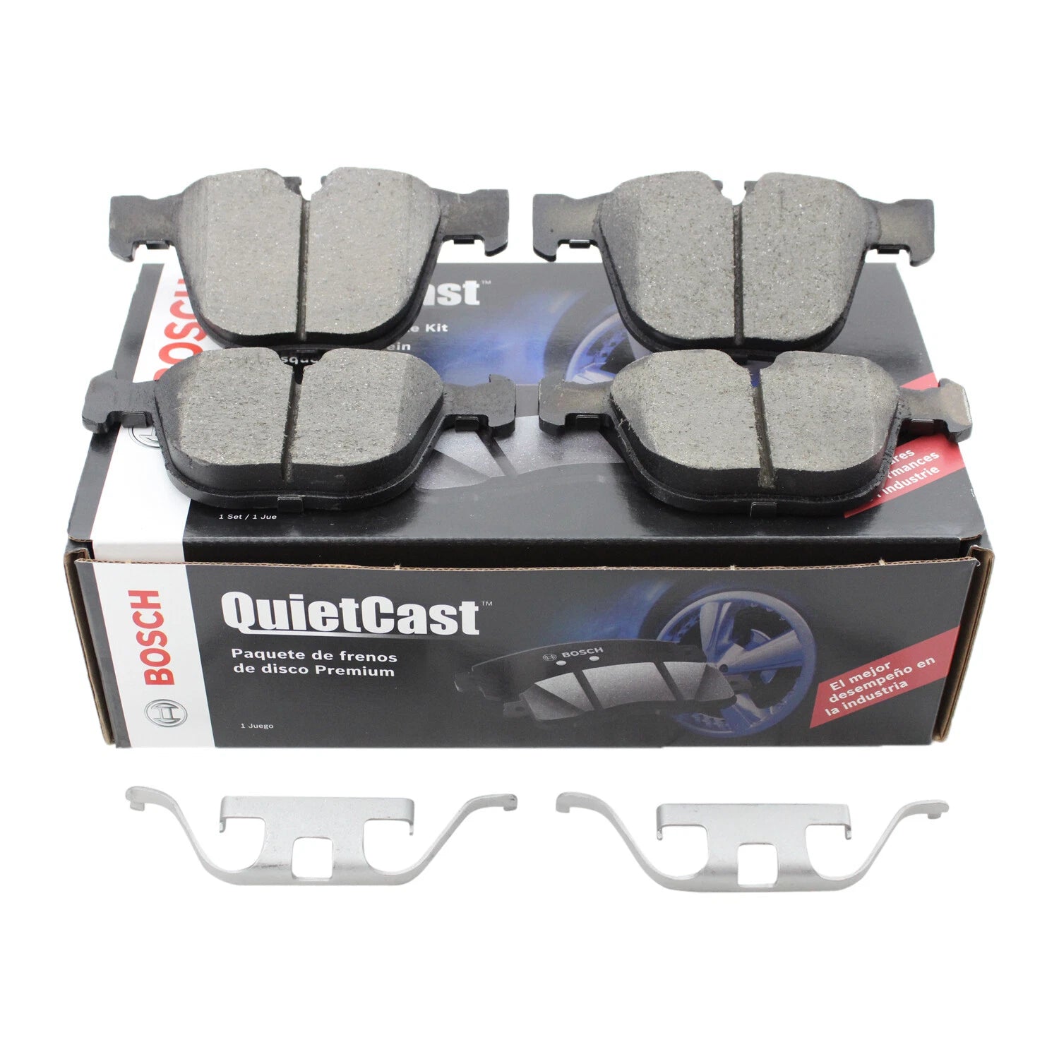 Bosch QuietCast Rear Ceramic Brake Pads for BMW E60 E63 E65 E70 F15 E71 F16 (2007–2019)
