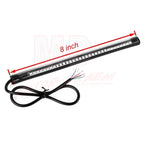 2X 8" 48LED Integrated Brake Stop Turn Signal Tail Light Strip for Motorcycle