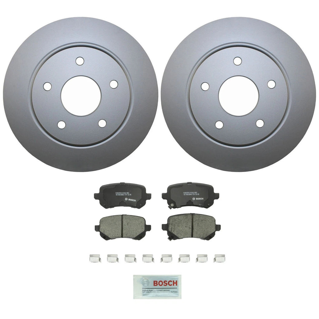 Rear Brake Kit Set of 4 Disc Rotors & Bosch Pads for Chrysler Dodge VW