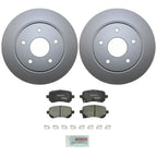 Rear Brake Kit Set of 4 Disc Rotors & Bosch Pads for Chrysler Dodge VW