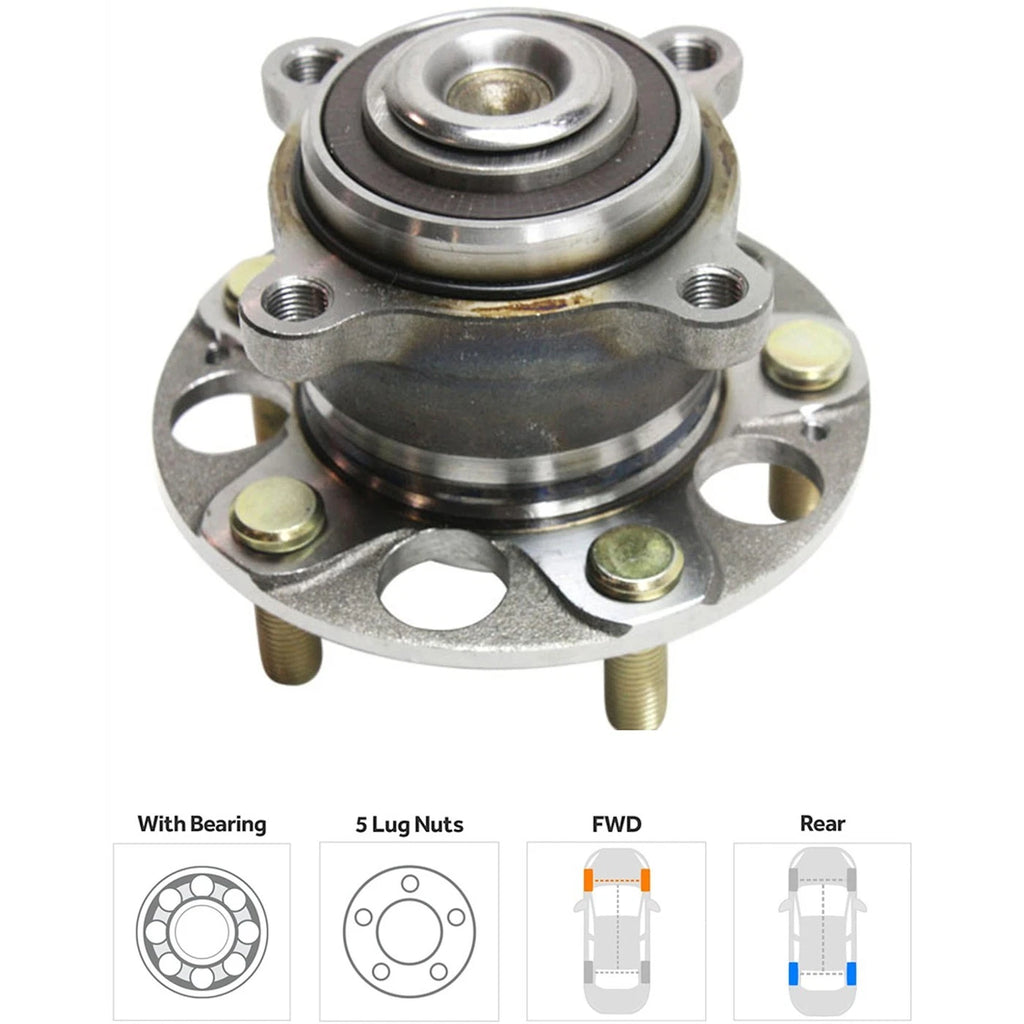 Set of 2 Wheel Hubs for Acura TSX
