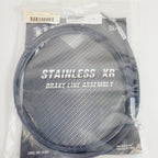 Hydraulic Clutch Line for Magnum XR (OE Black, Chrome Fittings, 68")