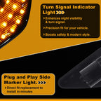 Set of 2 Side Marker Fender Lights 63237271008 for BMW X3 F25 (2011–2017) Smokey Lens
