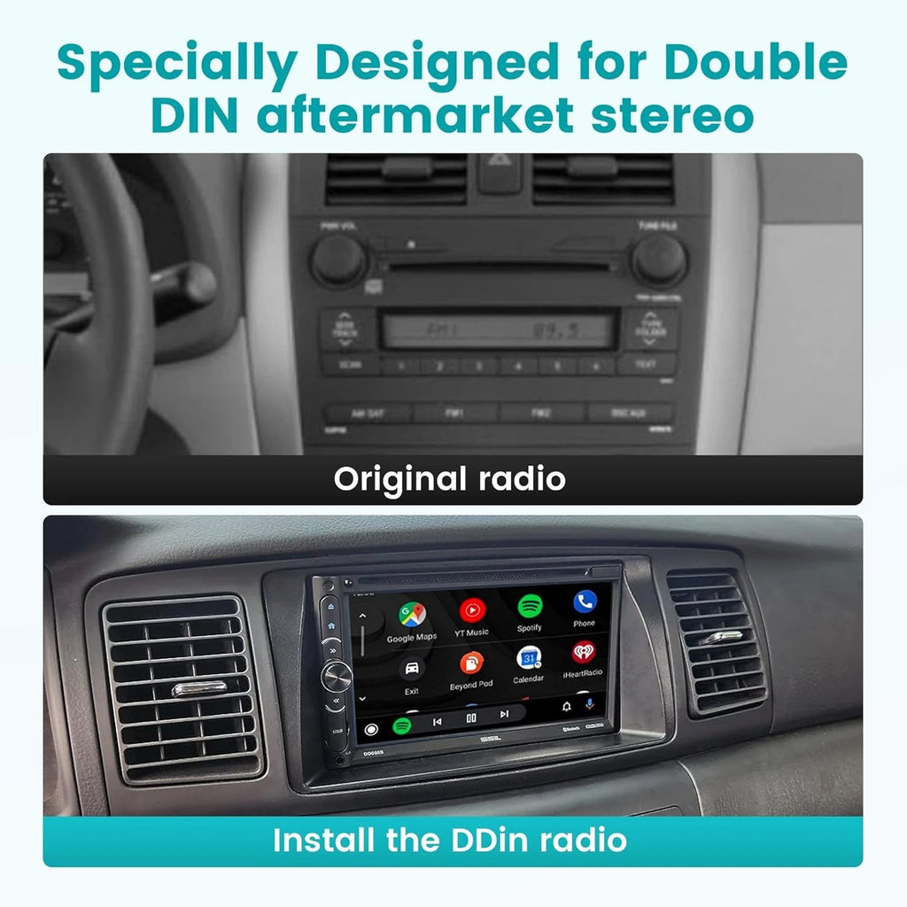 Double DIN Radio Install Kit for Toyota Corolla (2003–2008)