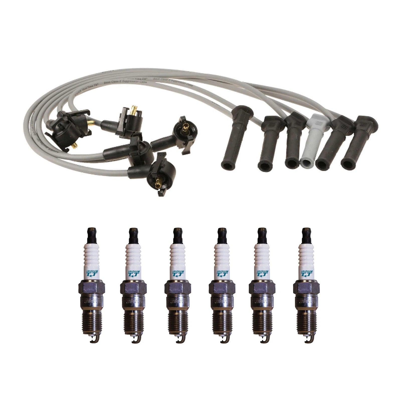Denso 8mm Wire Set & 6 Iridium TT Spark Plugs for Ranger B4000 (1998–2000)