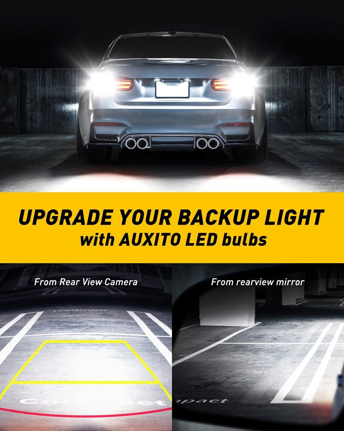 2X 15SMD White 6000K Canbus LED Bulbs for Backup Reverse Light