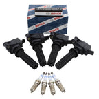 Set of 4 Ignition Coils & 4 Iridium Spark Plugs for Ford L4