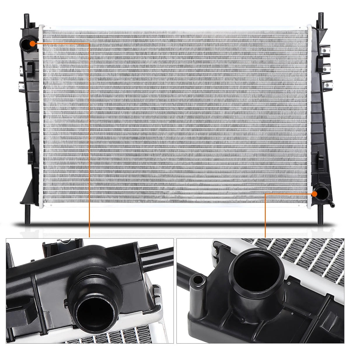 Aluminum Cooling Radiator for Jaguar X-Type 2002–2008 2.5/3.0 AT DPI-2622
