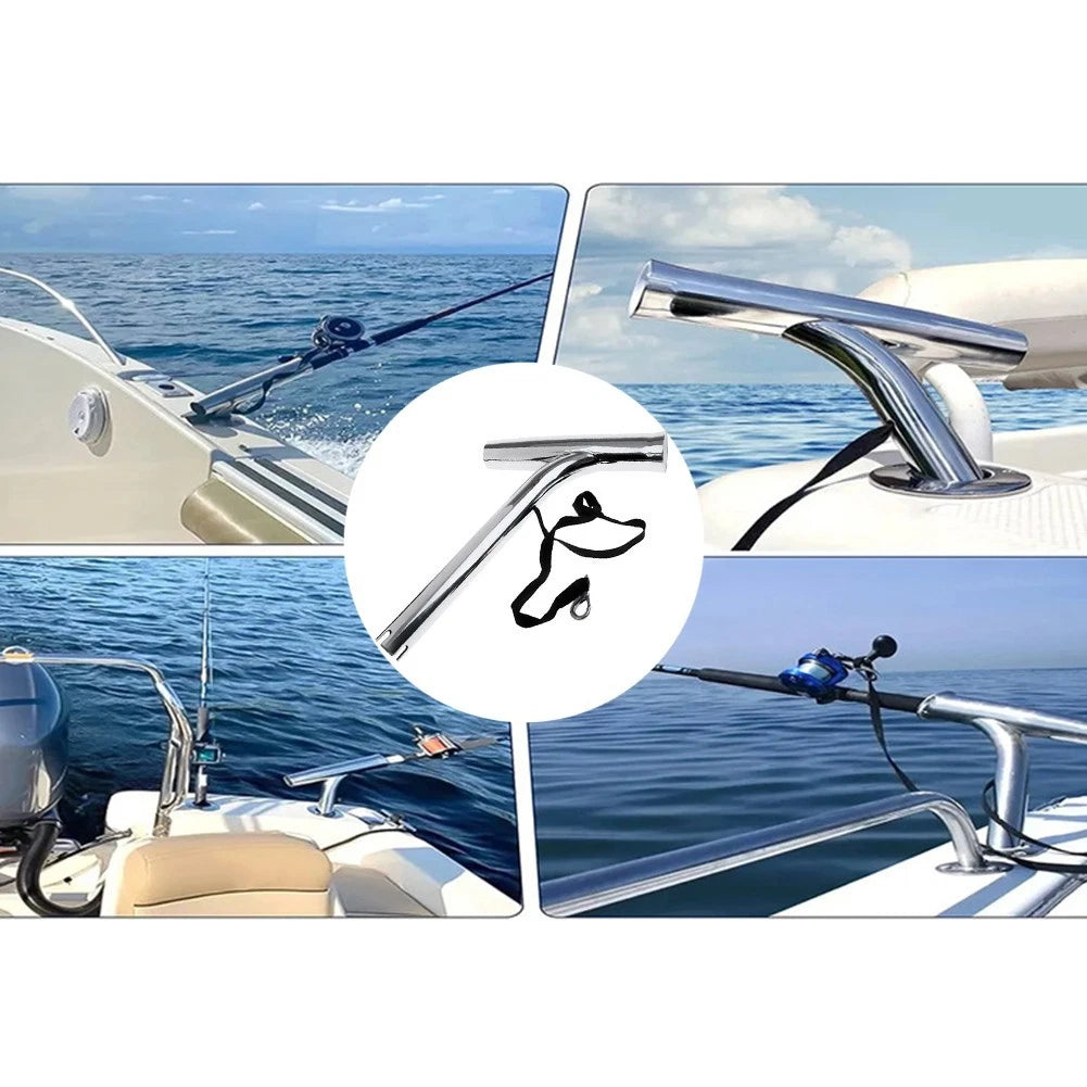 Fishing Gear Holder for Marine 316 Stainless Steel (Space Saving Design)