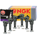 Set of 6 NGK COP Ignition Coils & Ruthenium HX Spark Plugs for Hyundai Kia V6