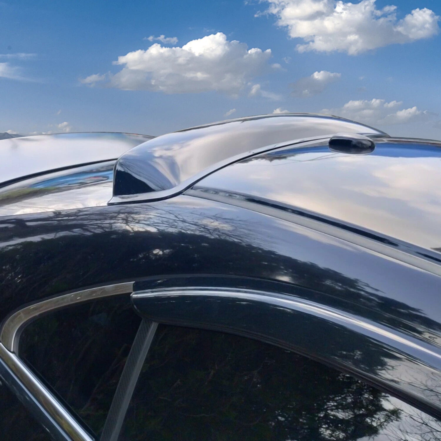Rear Window Roof Visor Spoiler for Honda Civic Coupe (1996–2000) Black