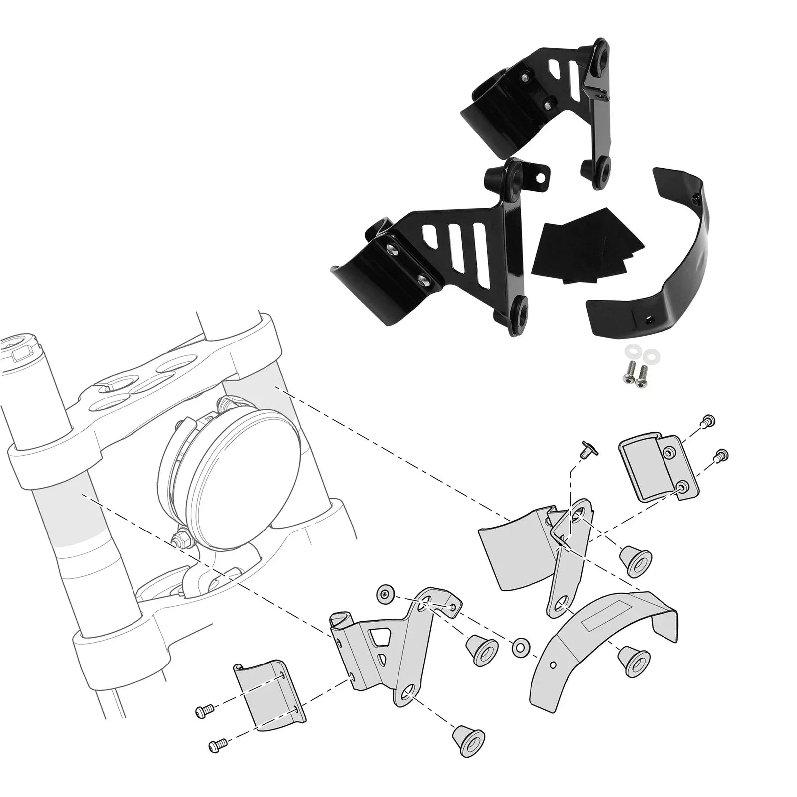Fairing Windshield w/ Bracket for Harley Softail Low Rider (2018-2024)
