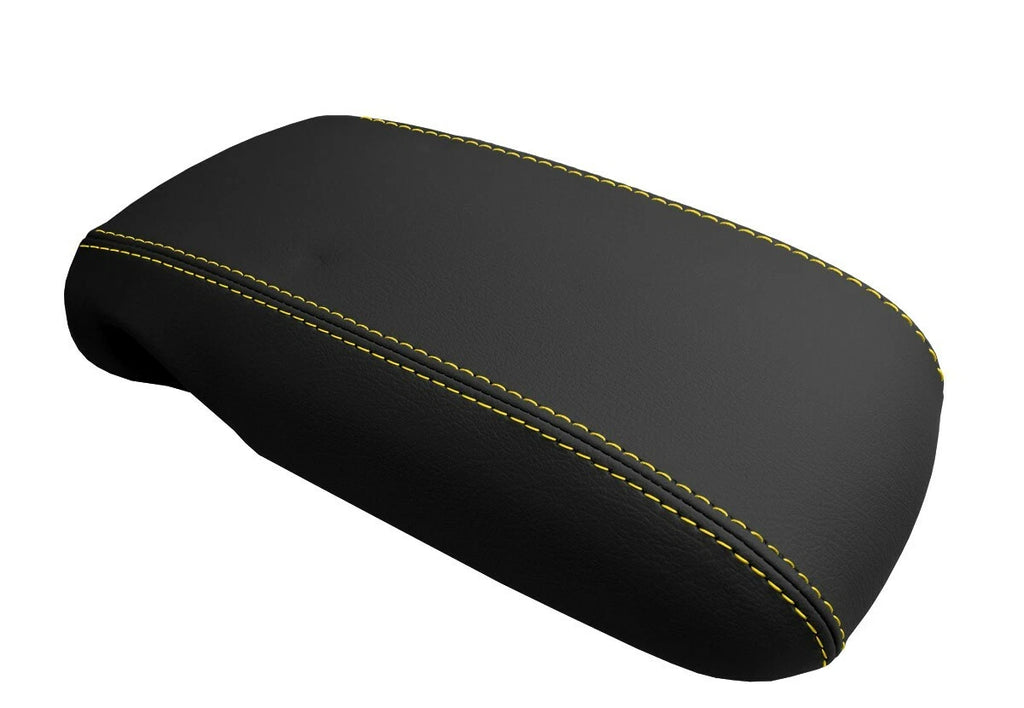Console Lid Pull Over Cover Leather for Chevrolet Camaro (1997–2002) Yellow Stitch