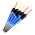 5pcs Blue Balsa Wood Sea Fishing Floats with Stable Floating Action