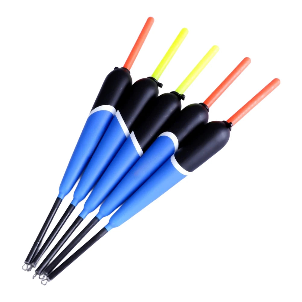 5pcs Blue Balsa Wood Sea Fishing Floats with Stable Floating Action