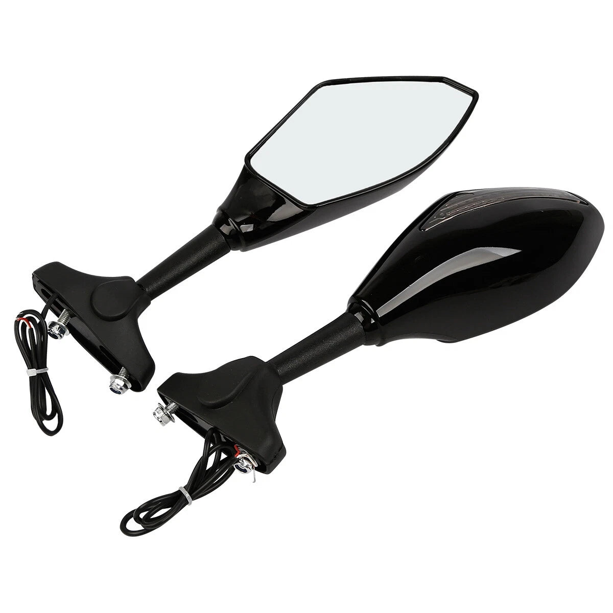 Rearview Side Mirrors with Blue LED Turn Signal for Suzuki GSXR 600 750 1000 (2001–2023)