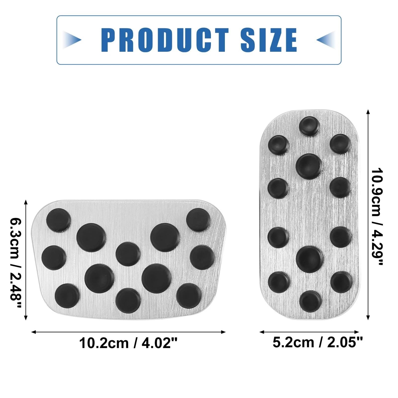 Set of 2 Foot Pedal Pads for Toyota Corolla Hatchback (2019–2023)