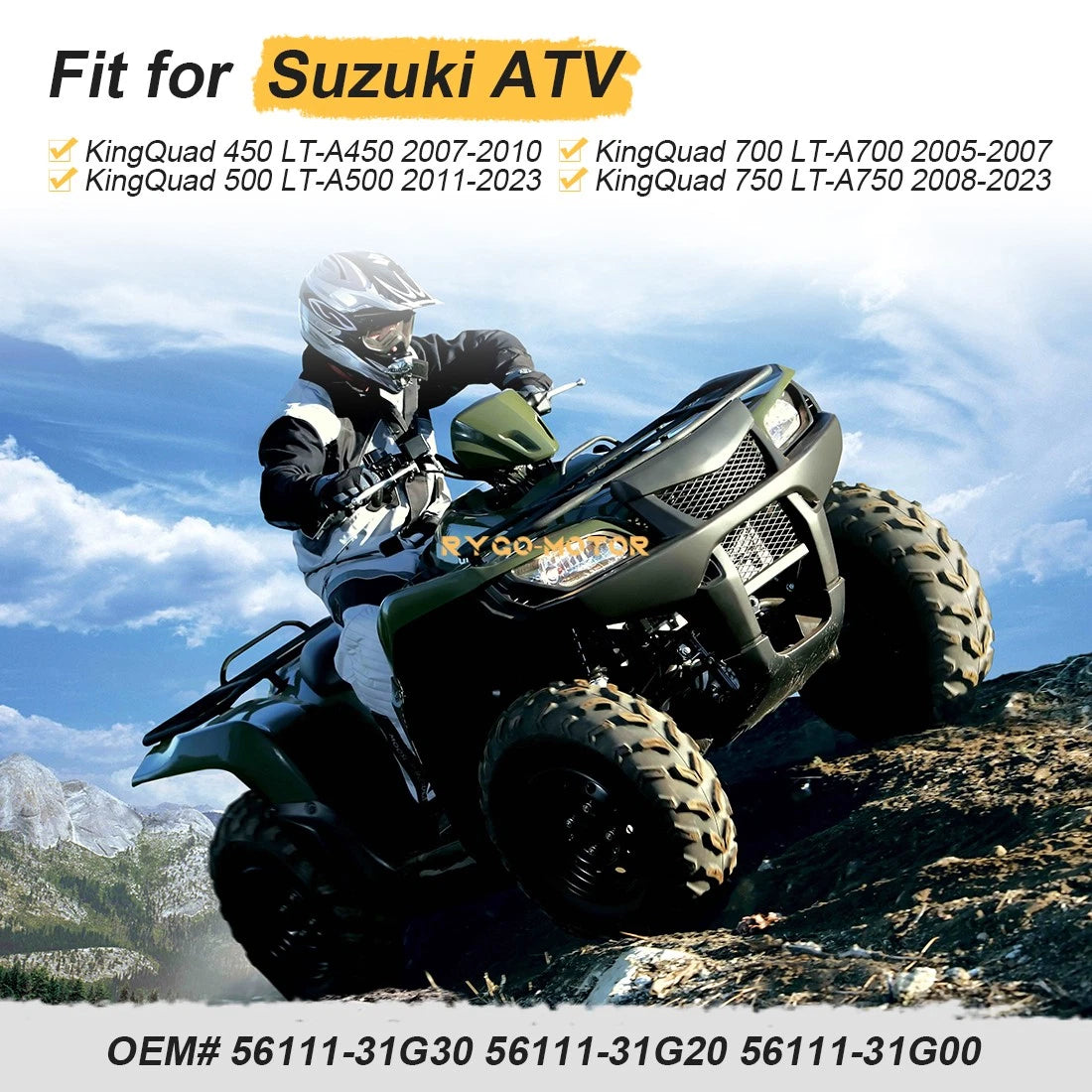 Heavy Duty Handlebar for Suzuki King Quad 450 4x4 LT-A450F LT-A450X (2007–2010)