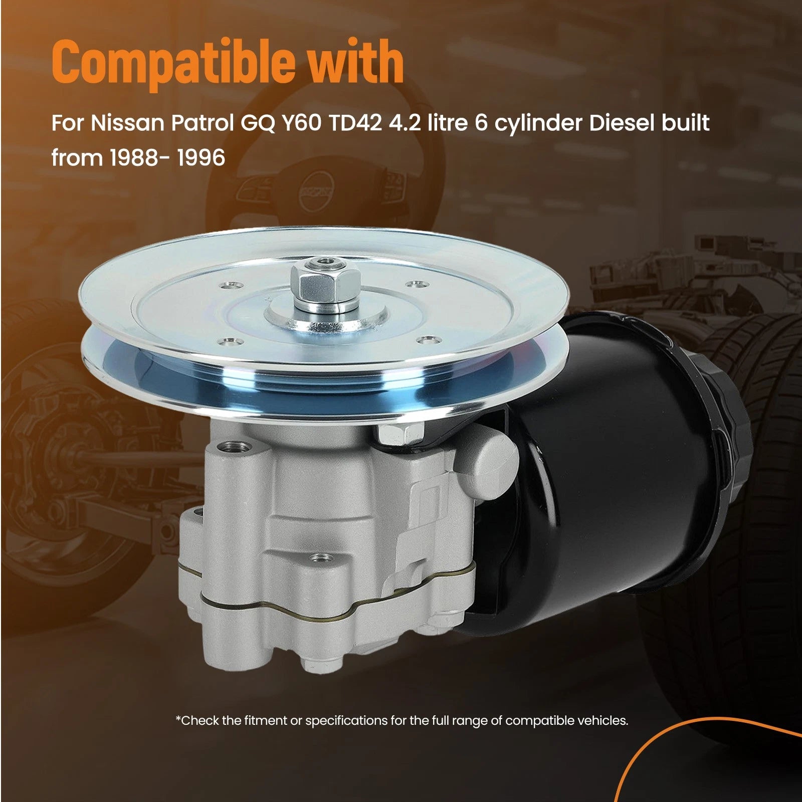 Power Steering Pump for Nissan Patrol GQ Y60 (1988–1996) TD42
