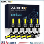 2X T10 W5W LED License Plate Light Bulbs for Universal Fit (6000K)