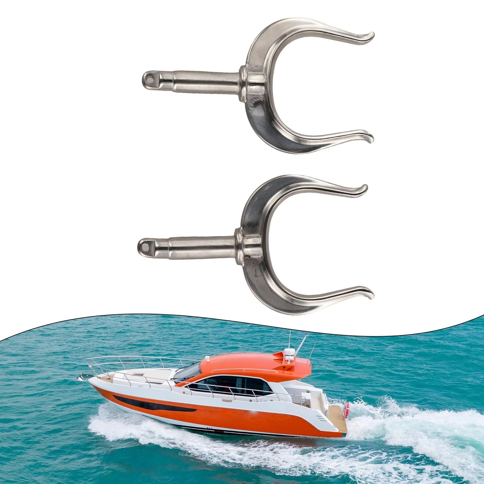 2 Pieces Stainless Steel Rowlock 316 for Row Boat Dinghy (Marine Grade)
