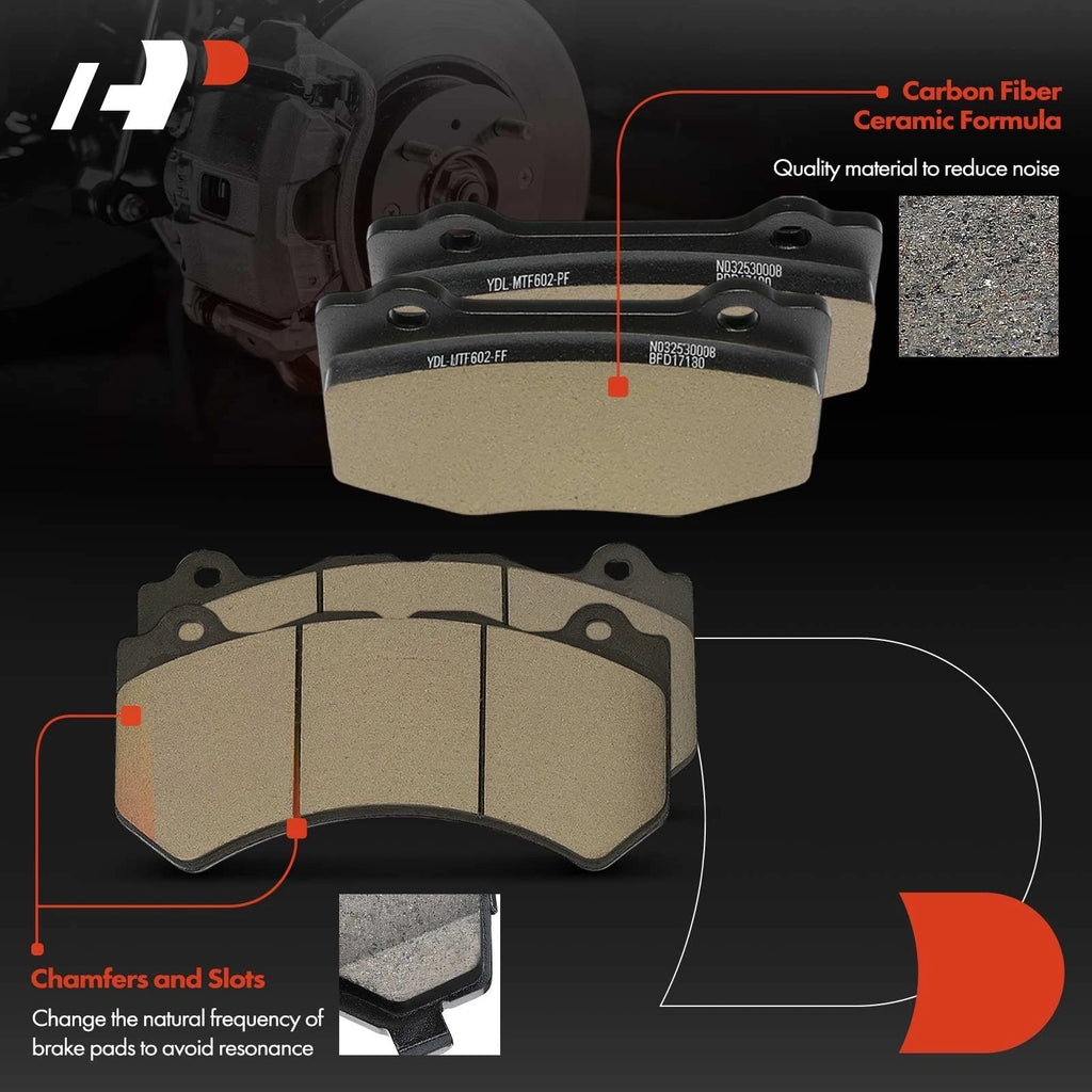 8x Ceramic Brake Pads for Chevy Corvette (2015-2019)