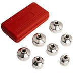 7x Oil Filter Cap Wrench Socket Tool Kit for Universal (6 Point)