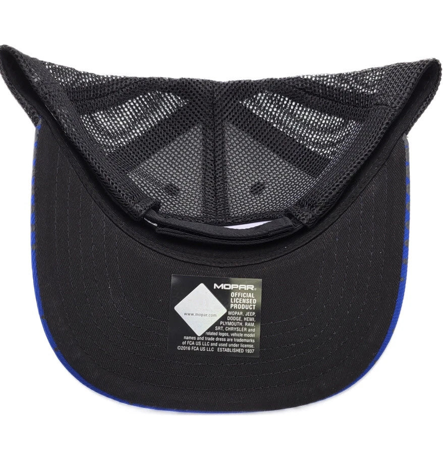 Mopar M Script Logo Mesh Trucker Hat Cap with Hexagon Pattern for Dodge (—)