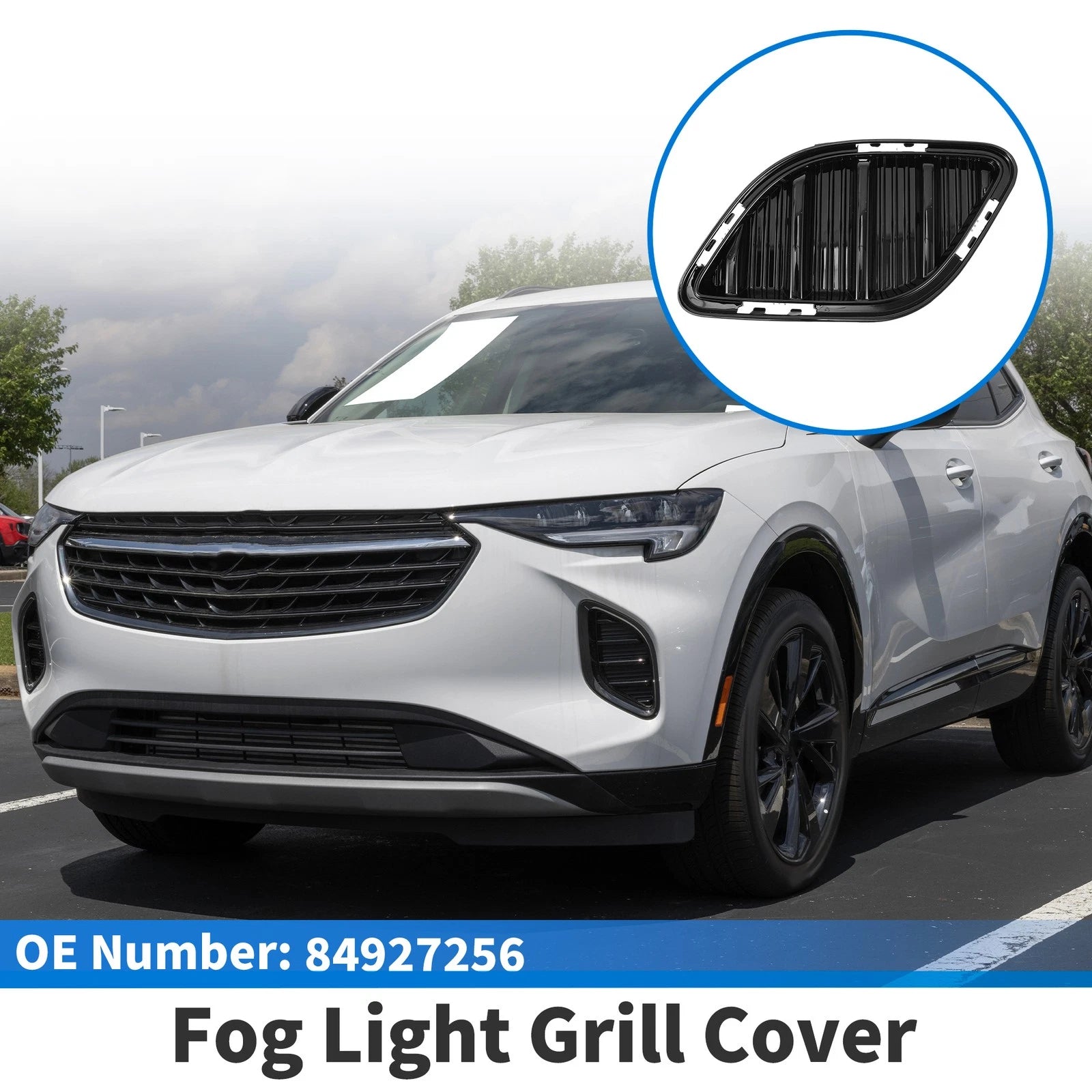 1 Pc Fog Light Grill for Buick Envision (2021–2023) No. 84927256 Black