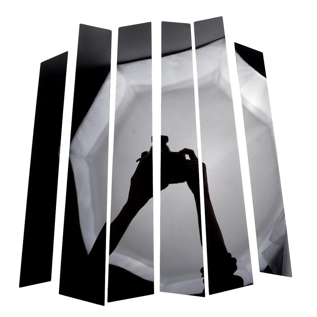 6 x Door Window Pillar Post Piano Covers for Honda CR-V (2007-2011)