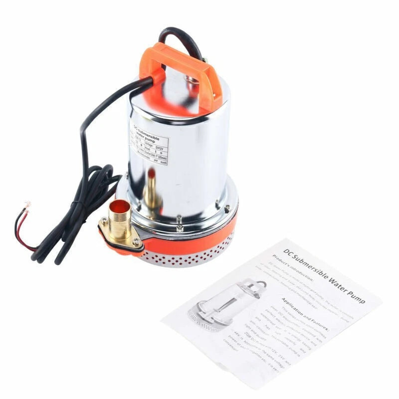 12V DC Submersible Water Pump for Farm & Ranch (125W, 8m Lift)
