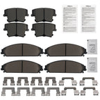 8pcs Ceramic Brake Pads Kit for Dodge Challenger (2009–2023), Avenger (2014)