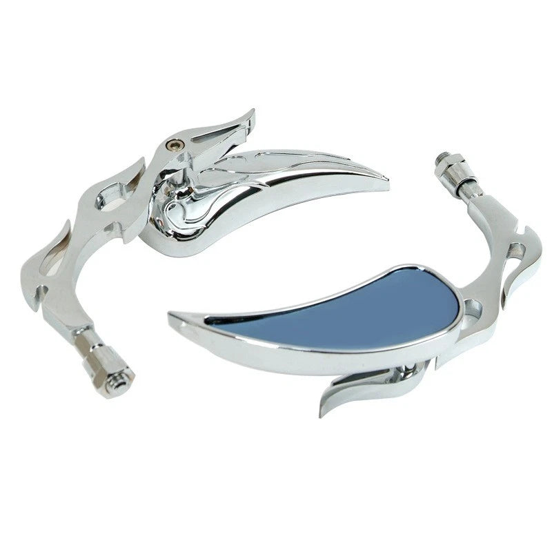 Chrome Rearview Side Mirrors for Suzuki Honda Harley Motorcycle
