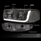 LED DRL Headlight Bumper Lamps for GMC Sierra 1500 Denali (2002–2007)